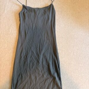 Zara Elegant Gray Slip Dress
